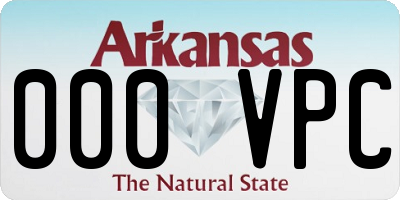 AR license plate 000VPC