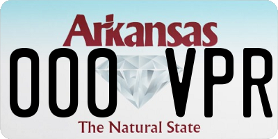 AR license plate 000VPR