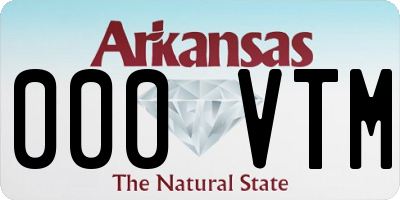 AR license plate 000VTM