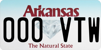 AR license plate 000VTW