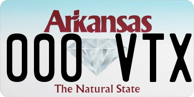 AR license plate 000VTX