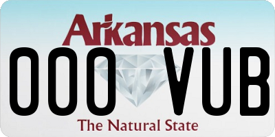 AR license plate 000VUB