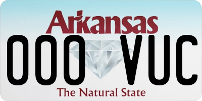 AR license plate 000VUC