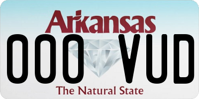 AR license plate 000VUD