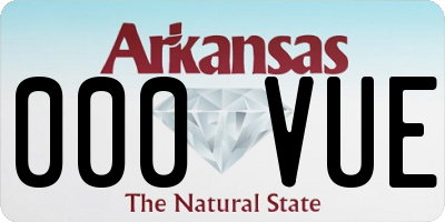 AR license plate 000VUE