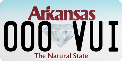 AR license plate 000VUI