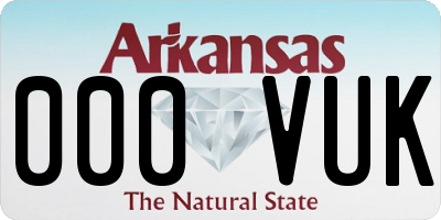 AR license plate 000VUK