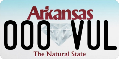 AR license plate 000VUL