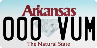 AR license plate 000VUM