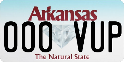 AR license plate 000VUP