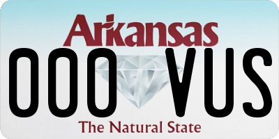 AR license plate 000VUS