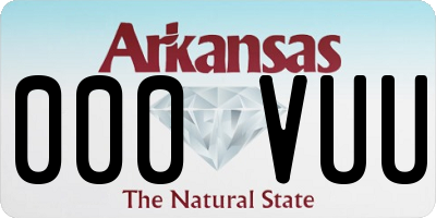 AR license plate 000VUU