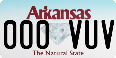 AR license plate 000VUV