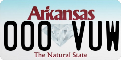 AR license plate 000VUW