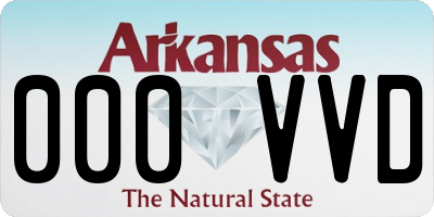 AR license plate 000VVD
