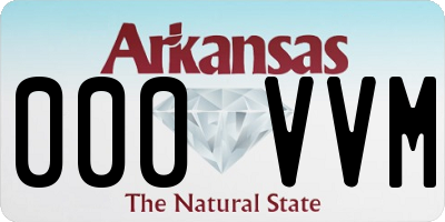 AR license plate 000VVM