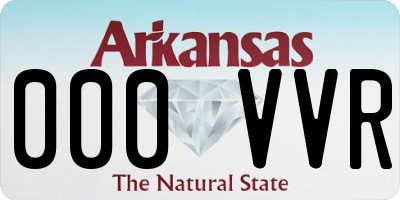 AR license plate 000VVR