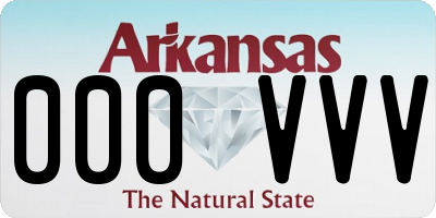 AR license plate 000VVV