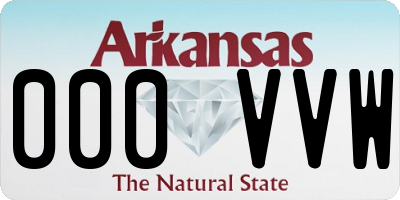 AR license plate 000VVW