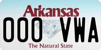 AR license plate 000VWA