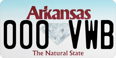 AR license plate 000VWB