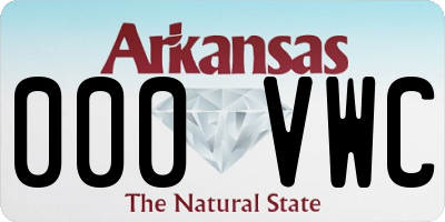 AR license plate 000VWC