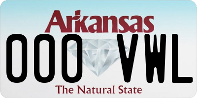 AR license plate 000VWL