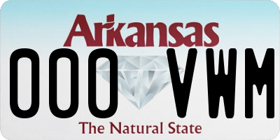 AR license plate 000VWM