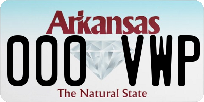 AR license plate 000VWP