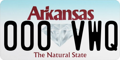 AR license plate 000VWQ