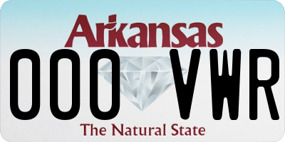 AR license plate 000VWR