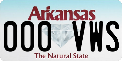 AR license plate 000VWS