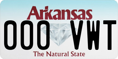 AR license plate 000VWT
