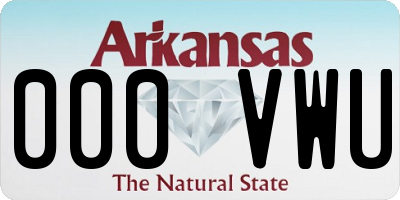 AR license plate 000VWU