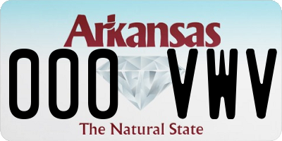 AR license plate 000VWV