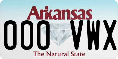 AR license plate 000VWX