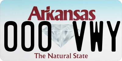 AR license plate 000VWY