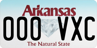 AR license plate 000VXC
