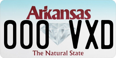 AR license plate 000VXD