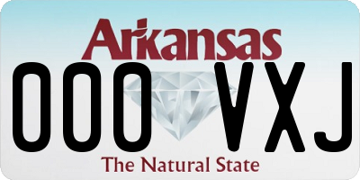 AR license plate 000VXJ