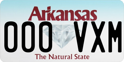 AR license plate 000VXM