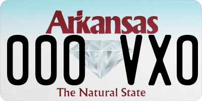 AR license plate 000VXO