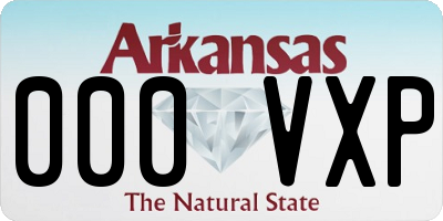 AR license plate 000VXP