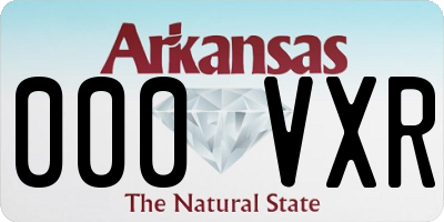 AR license plate 000VXR