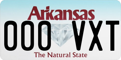 AR license plate 000VXT