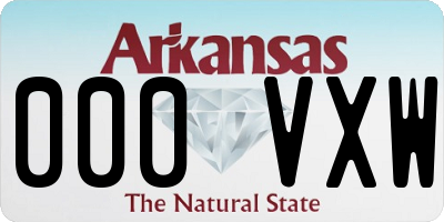 AR license plate 000VXW