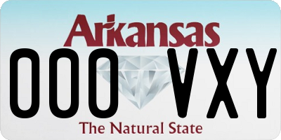 AR license plate 000VXY