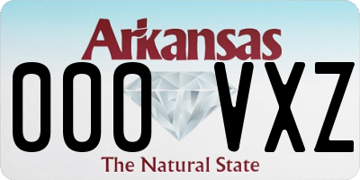 AR license plate 000VXZ