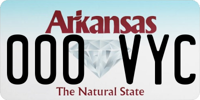 AR license plate 000VYC