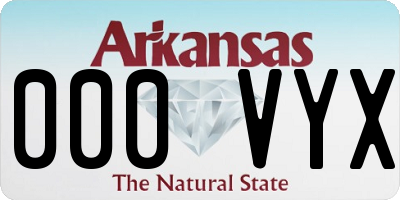 AR license plate 000VYX